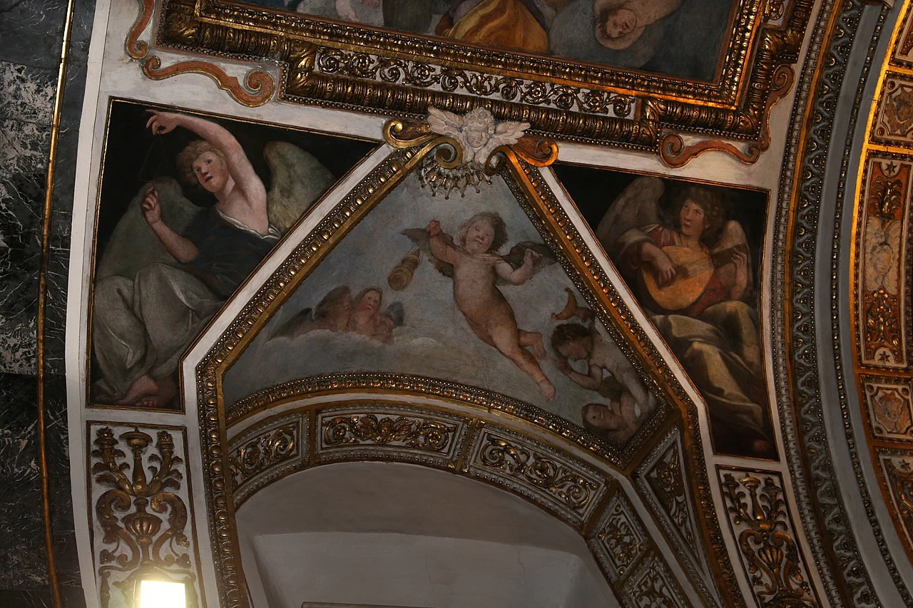 Maria assunta tra angeli - Santa Maria della Pace, Roma, dettaglio